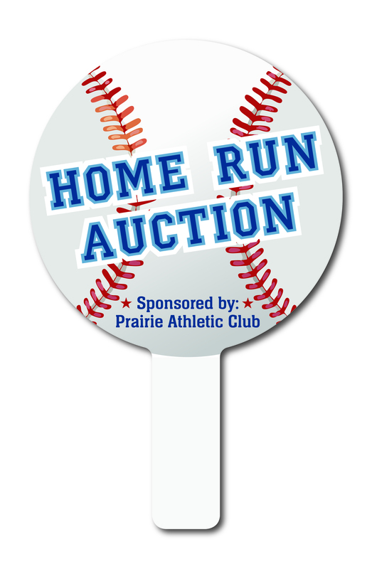 Custom shaped corrugated plastic bidder auction paddles / hand fans with... from ASI 54322 FireSprint Printing