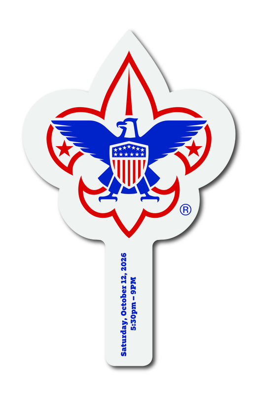 Custom shaped corrugated plastic bidder auction paddles / hand fans with... from ASI 54322 FireSprint Printing