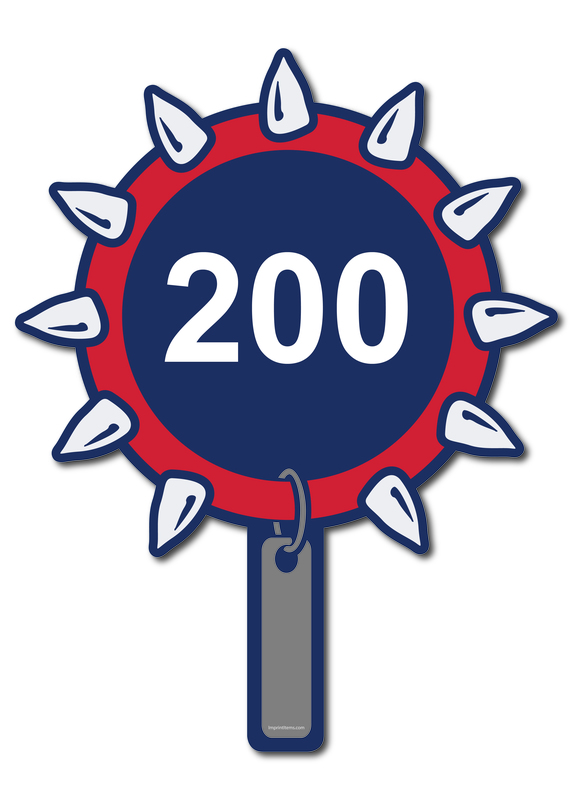 Custom shaped corrugated plastic bidder auction paddles / hand fans with... from ASI 54322 FireSprint Printing