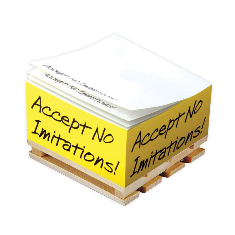 4" x 4" x 2" custom printed half cube adhesive note... from ASI 91240 3M/Promotional Markets Dept