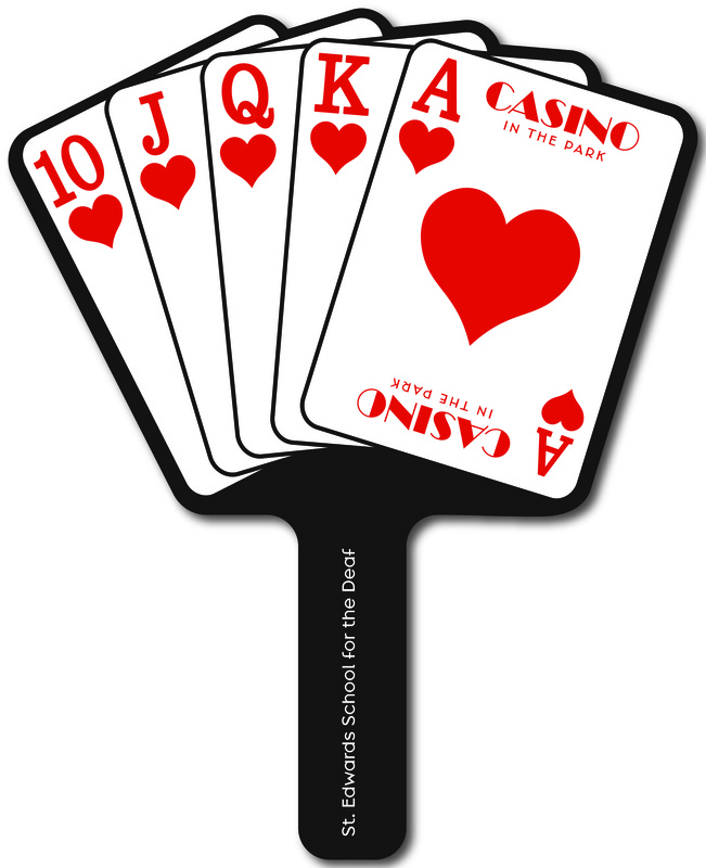 Custom shaped corrugated plastic bidder auction paddles / hand fans with... from ASI 54322 FireSprint Printing