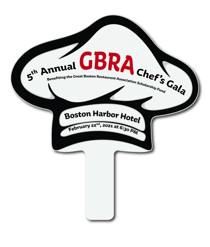 Custom shaped corrugated plastic bidder auction paddles / hand fans with... from ASI 54322 FireSprint Printing