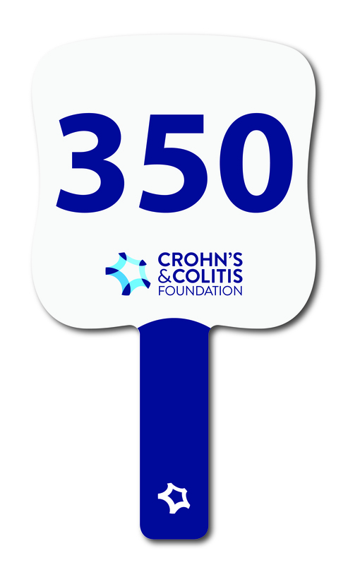 Custom shaped corrugated plastic bidder auction paddles / hand fans with... from ASI 54322 FireSprint Printing