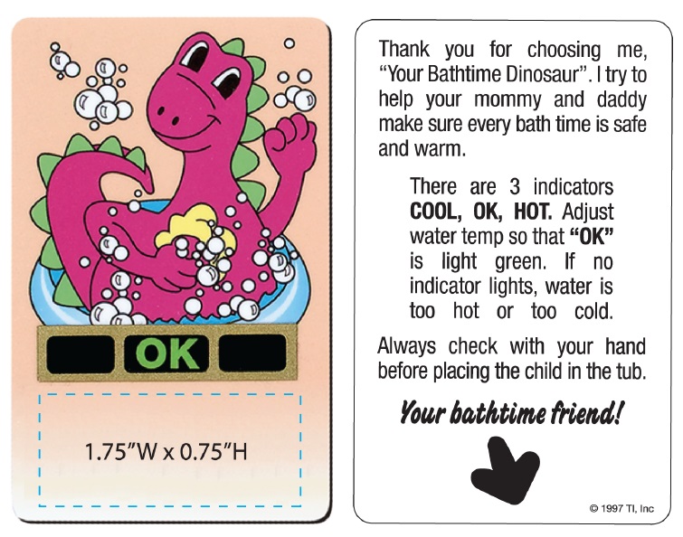 Baby Bath Thermometers / Testers. Water temperature is safe for baby... from ASI 91100 ZZ DROPPED -Thermographics