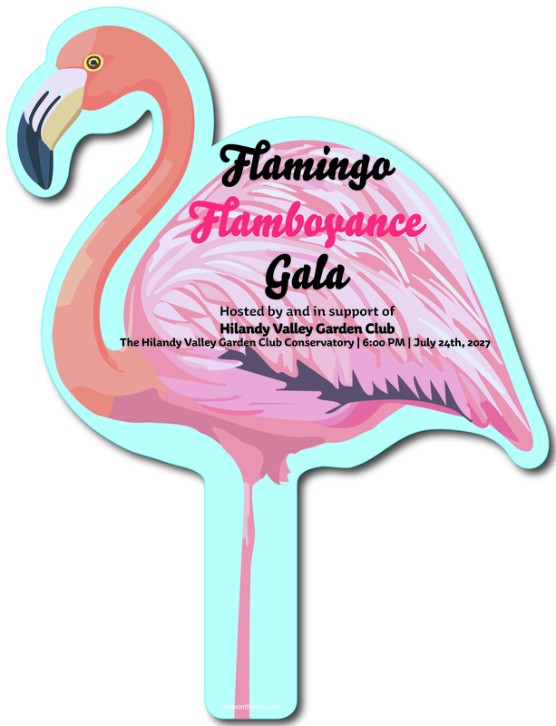 Custom shaped corrugated plastic bidder auction paddles / hand fans with... from ASI 54322 FireSprint Printing