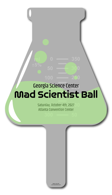 Custom shaped corrugated plastic bidder auction paddles / hand fans with... from ASI 54322 FireSprint Printing