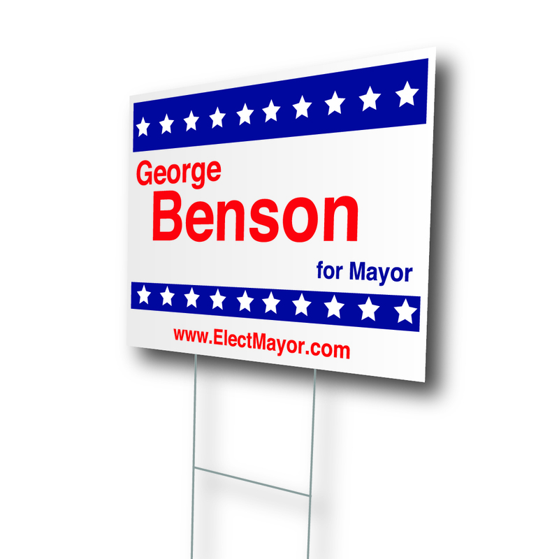 custom yard signs for advertising politics, events, real estate, landscaping, construction,... from ASI 54322 FireSprint Printing