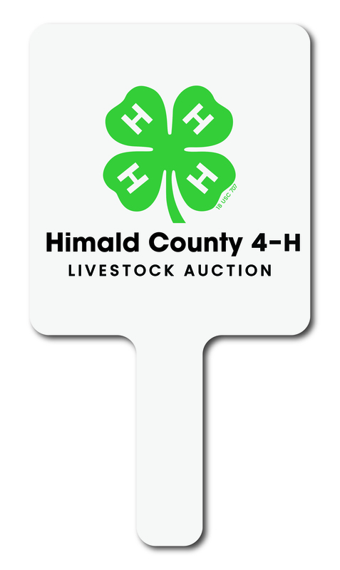 Custom shaped corrugated plastic bidder auction paddles / hand fans with... from ASI 54322 FireSprint Printing