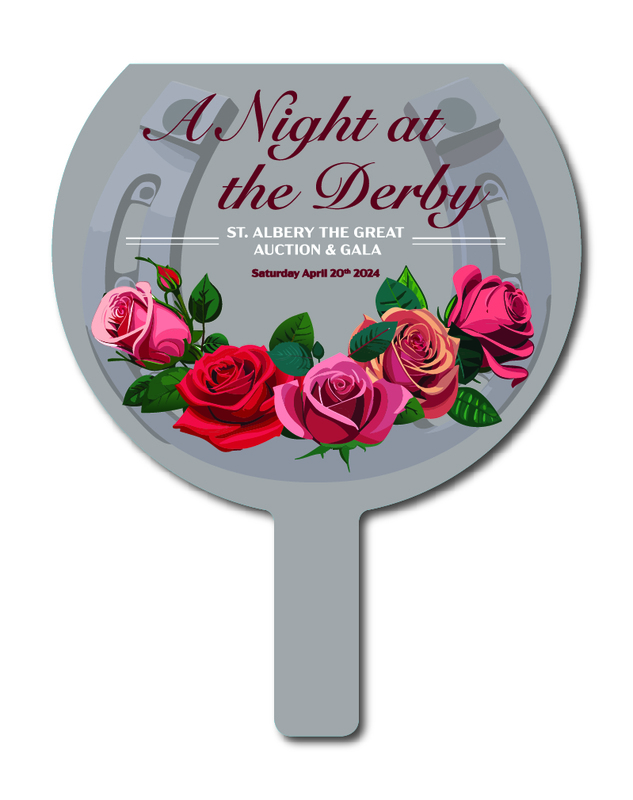 Custom shaped corrugated plastic bidder auction paddles / hand fans with... from ASI 54322 FireSprint Printing