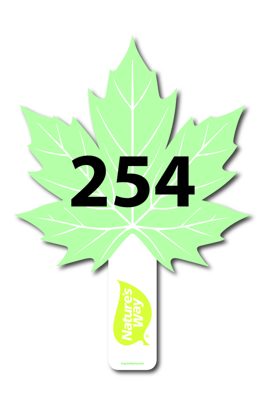 Custom shaped corrugated plastic bidder auction paddles / hand fans with... from ASI 54322 FireSprint Printing