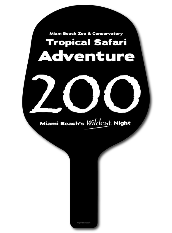 Custom shaped corrugated plastic bidder auction paddles / hand fans with... from ASI 54322 FireSprint Printing