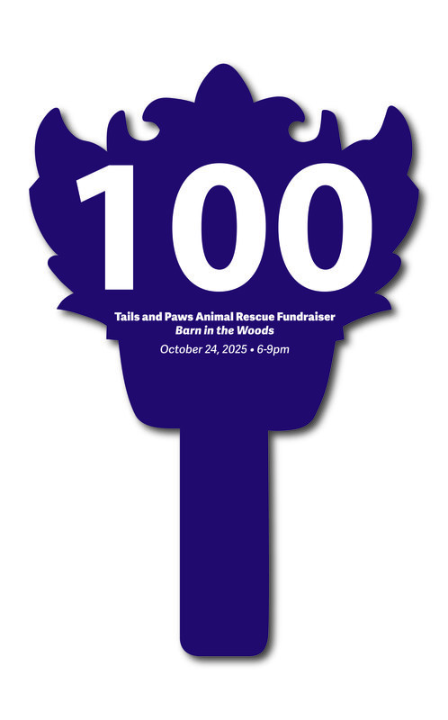 Custom shaped corrugated plastic bidder auction paddles / hand fans with... from ASI 54322 FireSprint Printing