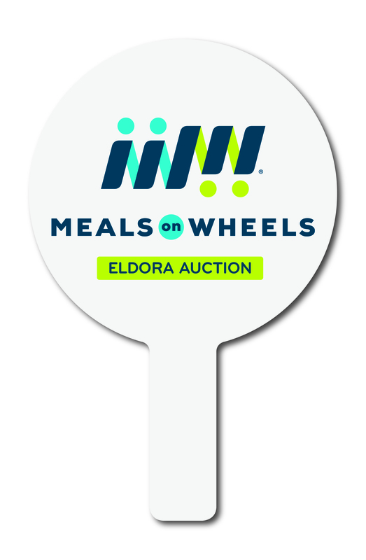 Custom shaped corrugated plastic bidder auction paddles / hand fans with... from ASI 54322 FireSprint Printing