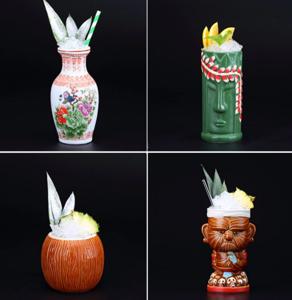 Custom shaped, designed & colored ceramic & glass Tiki Mugs with... from ASI 89241 Star Promo, Inc.