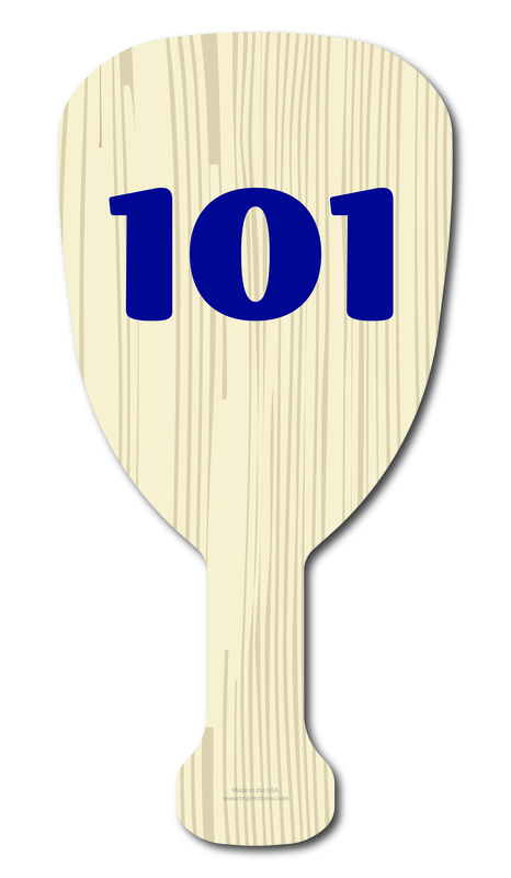 Custom shaped corrugated plastic bidder auction paddles / hand fans with... from ASI 54322 FireSprint Printing