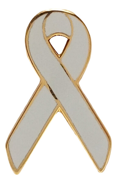 Gray / Grey Awareness / Support Ribbon Lapel Pin