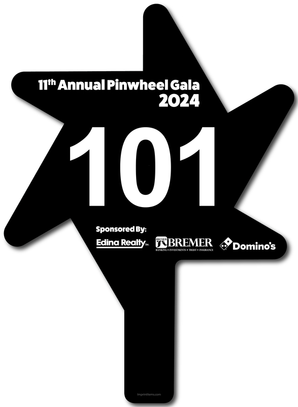 Custom shaped corrugated plastic bidder auction paddles / hand fans with... from ASI 54322 FireSprint Printing