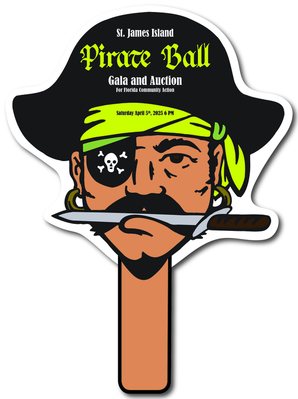 Custom shaped corrugated plastic bidder auction paddles / hand fans with... from ASI 54322 FireSprint Printing