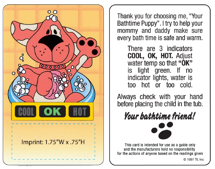 Baby Bath Thermometers / Testers. Water temperature is safe for baby... from ASI 91100 ZZ DROPPED -Thermographics