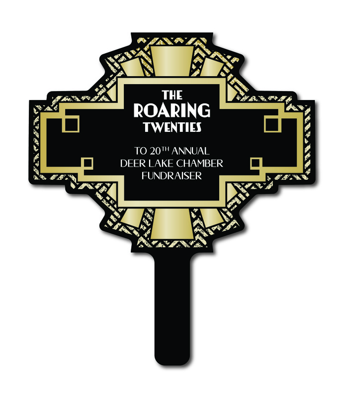 Custom shaped corrugated plastic bidder auction paddles / hand fans with... from ASI 54322 FireSprint Printing