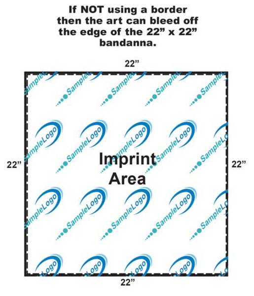 Rotary Printed 22 inch Bandanna (Pigment Printed)... from ASI 44020 Bandanna Promotions By CARO-LINE