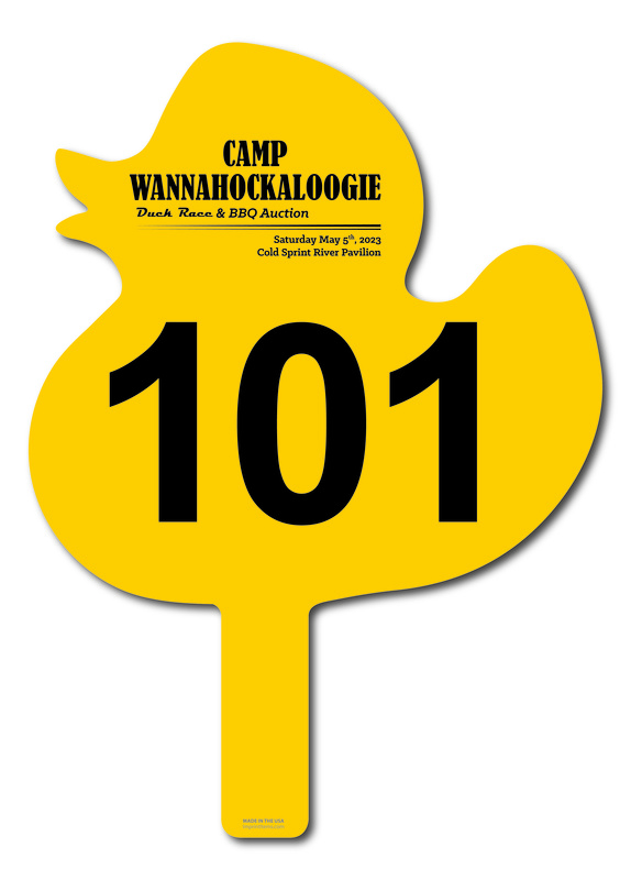 Custom shaped corrugated plastic bidder auction paddles / hand fans with... from ASI 54322 FireSprint Printing