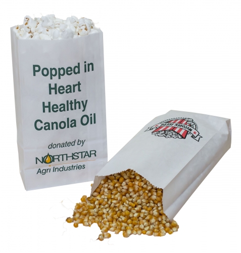 Grease Resistant Paper Popcorn, Bakery and Burger SOS Bags in Natural