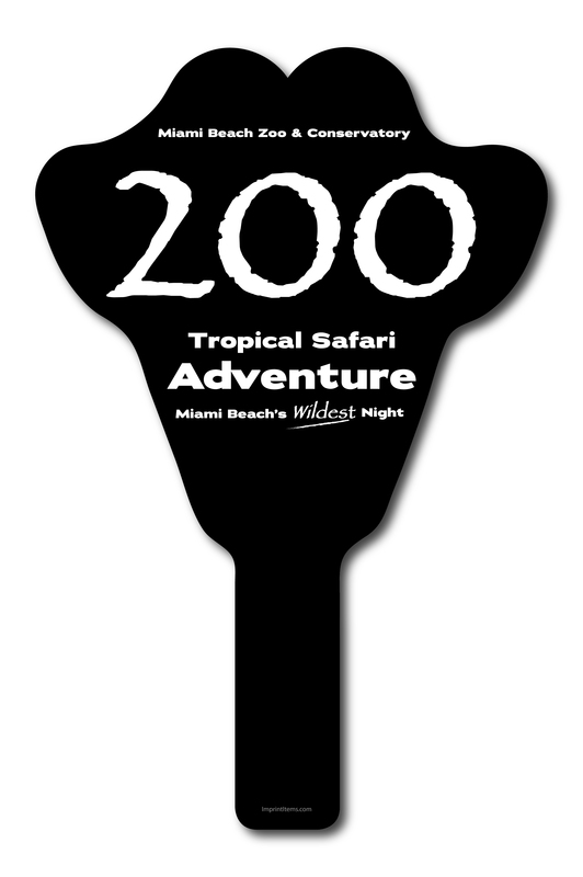 Custom shaped corrugated plastic bidder auction paddles / hand fans with... from ASI 54322 FireSprint Printing