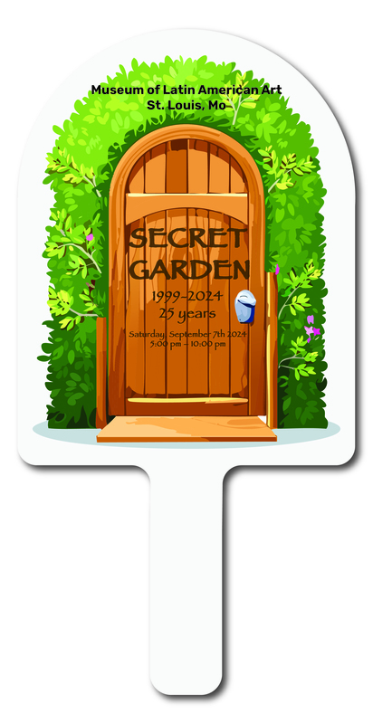 Custom shaped corrugated plastic bidder auction paddles / hand fans with... from ASI 54322 FireSprint Printing