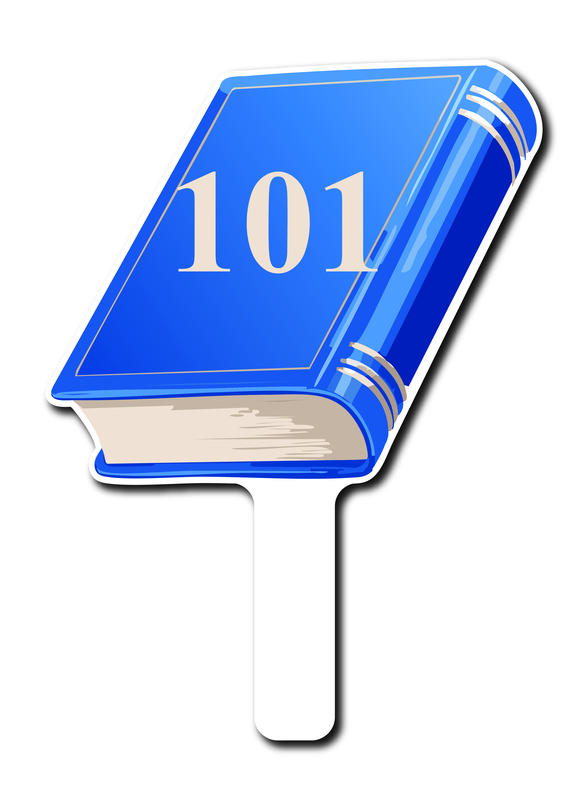 Custom shaped corrugated plastic bidder auction paddles / hand fans with... from ASI 54322 FireSprint Printing