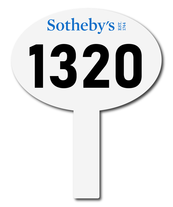 Custom shaped corrugated plastic bidder auction paddles / hand fans with... from ASI 54322 FireSprint Printing