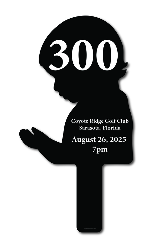 Custom shaped corrugated plastic bidder auction paddles / hand fans with... from ASI 54322 FireSprint Printing