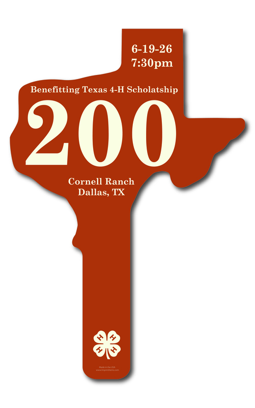 Custom shaped corrugated plastic bidder auction paddles / hand fans with... from ASI 54322 FireSprint Printing