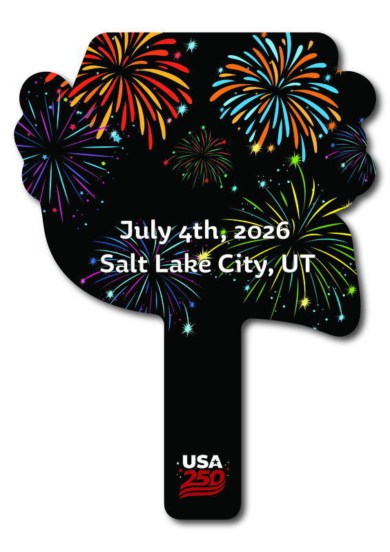 Custom shaped corrugated plastic bidder auction paddles / hand fans with... from ASI 54322 FireSprint Printing