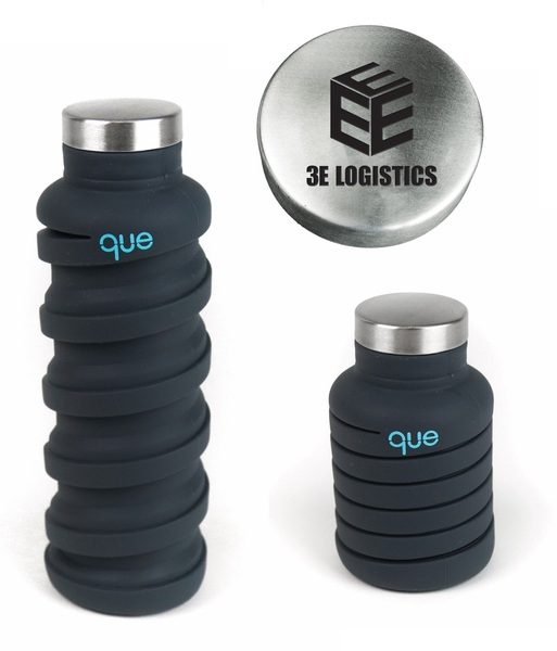 20 oz. collapsible water bottle with distinctive spiral design ad a... from ASI 93986 Visions/Awardcraft / Visions Awards