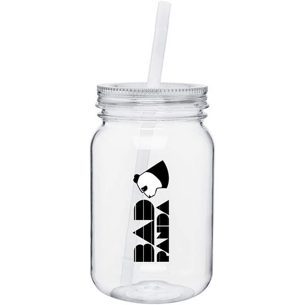 25 oz Tritan (TM) copolyester mason jar with color acrylic lid... from ASI 51197 ETS Express, LLC / The Express Line