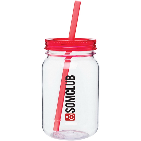25 oz Tritan (TM) copolyester mason jar with color acrylic lid... from ASI 51197 ETS Express, LLC / The Express Line