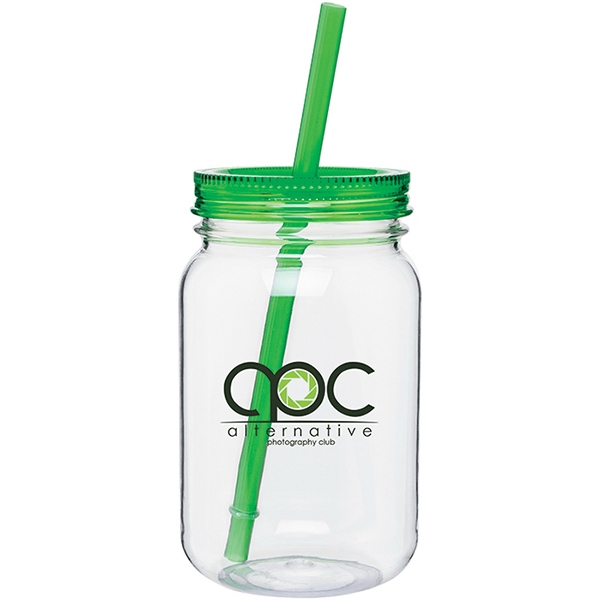 25 oz Tritan (TM) copolyester mason jar with color acrylic lid... from ASI 51197 ETS Express, LLC / The Express Line