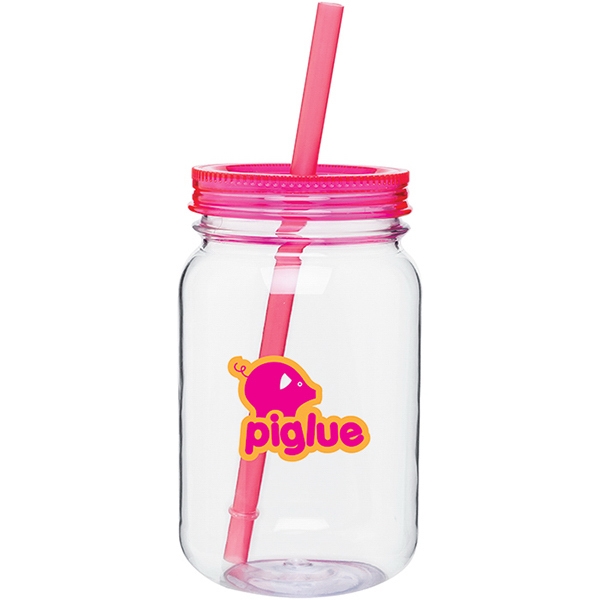 25 oz Tritan (TM) copolyester mason jar with color acrylic lid... from ASI 51197 ETS Express, LLC / The Express Line
