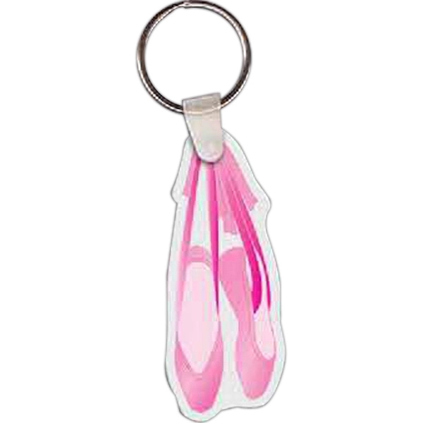 Ballet shoes-shaped key tag, 1.11" W x 2.78" H... from ASI 56100 Gemini Ind Inc / Gemini Line™