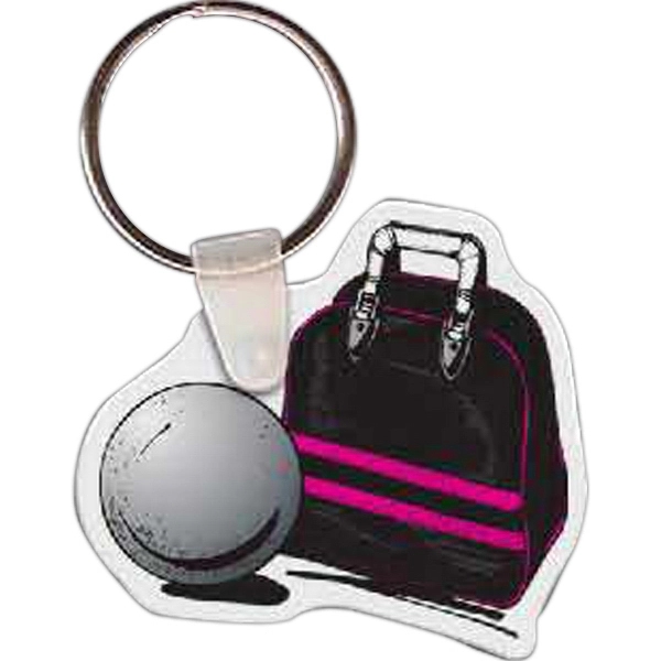 Bowling ball and bag shaped key tag that measures 1.95" W... from ASI 56100 Gemini Ind Inc / Gemini Line™