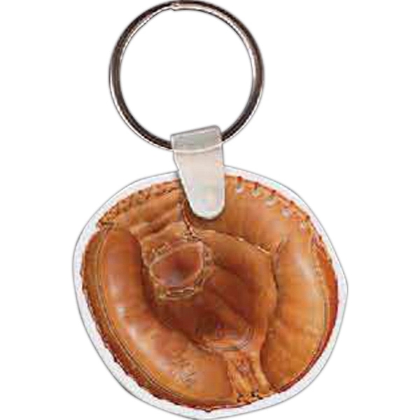 Full color catcher's mitt shaped key tag... from ASI 56100 Gemini Ind Inc / Gemini Line™