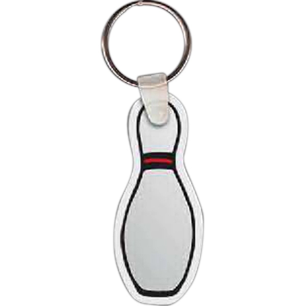 Bowling pin-shaped key tag, 2.25"W x 1.25"H... from ASI 56100 Gemini Ind Inc / Gemini Line™