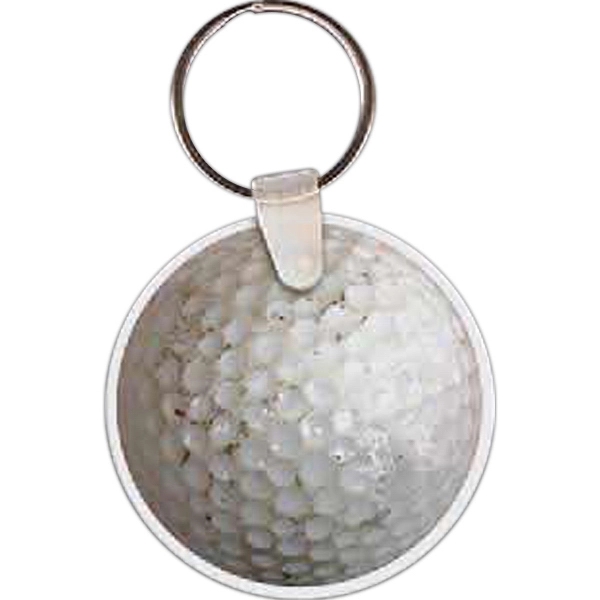 Golf ball shaped key tag, 2" W x 2" H.... from ASI 56100 Gemini Ind Inc / Gemini Line™