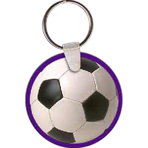 Full color soccer ball key tag, 2" W x 2" H.... from ASI 56100 Gemini Ind Inc / Gemini Line™
