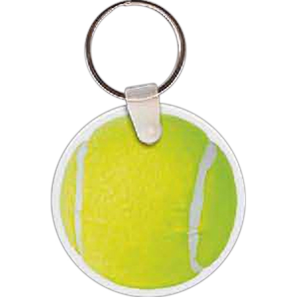 Tennis ball shaped key tag, 2" W x 2" H.... from ASI 56100 Gemini Ind Inc / Gemini Line™