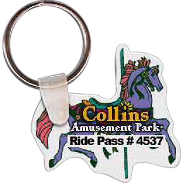Carousel horse shaped key tag that measures 1.80" W x 1.68"... from ASI 56100 Gemini Ind Inc / Gemini Line™