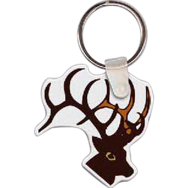 Deer head shaped key tag that measures 1.82" W x 1.9"... from ASI 56100 Gemini Ind Inc / Gemini Line™
