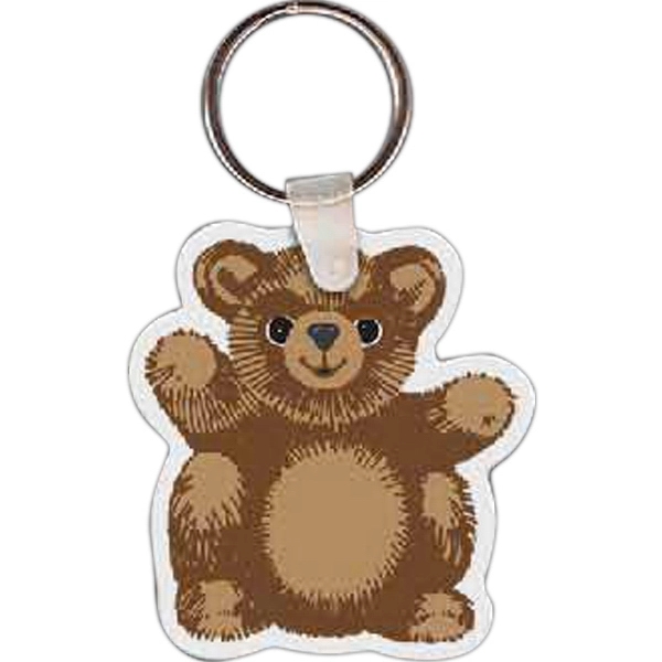 Full-color teddy bear-shaped key tag, 2.08"W x 2.25"H... from ASI 56100 Gemini Ind Inc / Gemini Line™