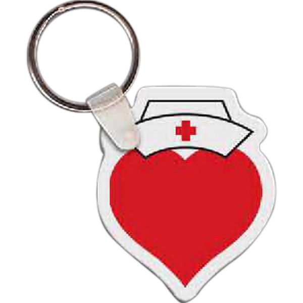 Heart with nurse hat shaped key tag, 1.67" W x 2"... from ASI 56100 Gemini Ind Inc / Gemini Line™